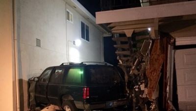 SUV Slams into South Sacramento Apartment